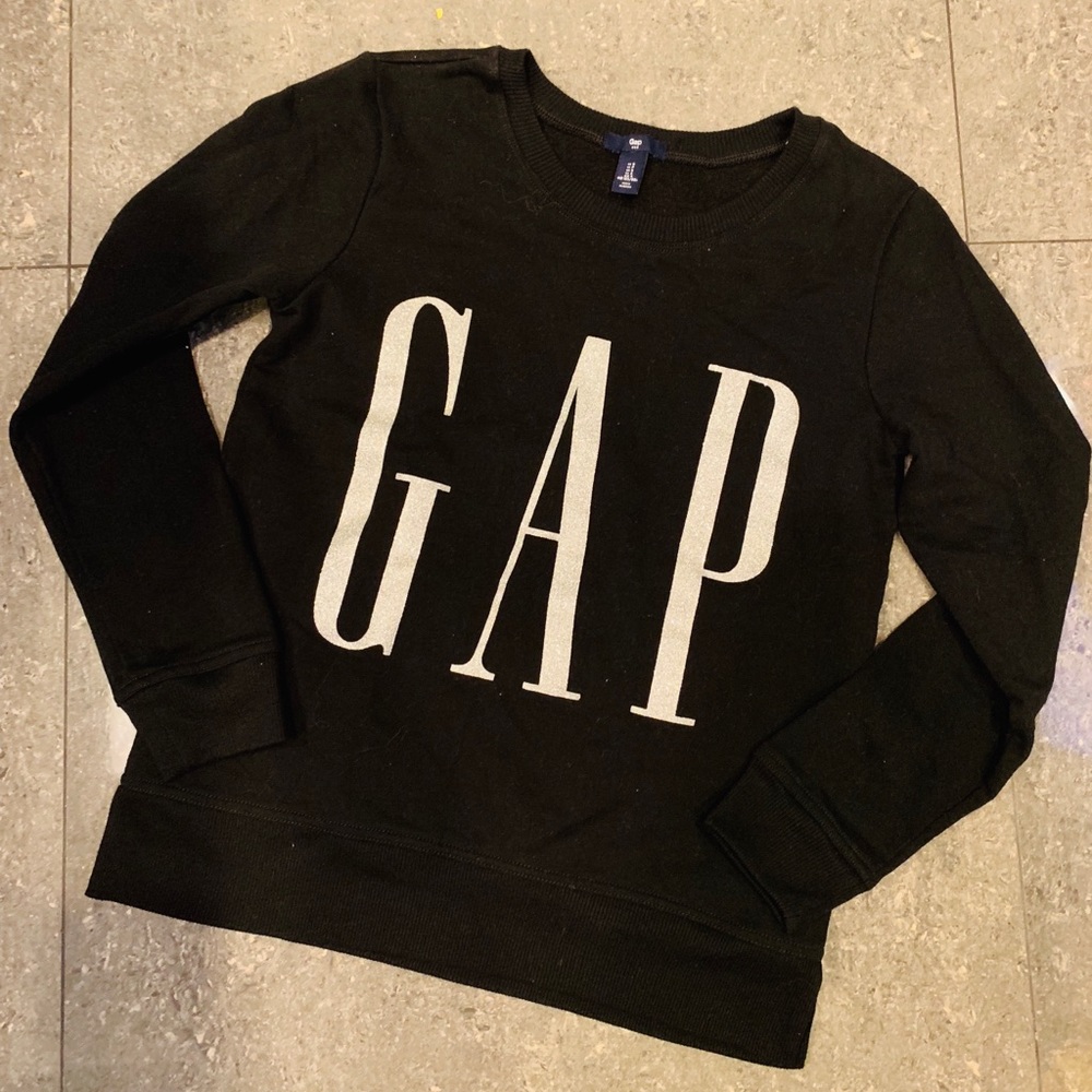 Gap Black sweater with Silver Letters